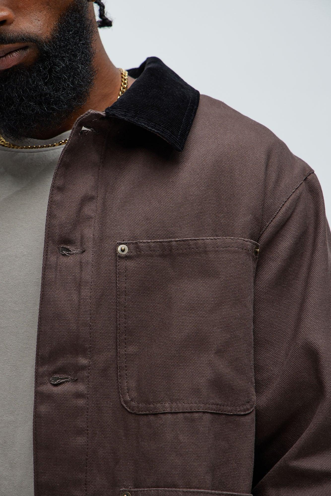 Alexander Utility Canvas Chore Jacket - Brown Product Image