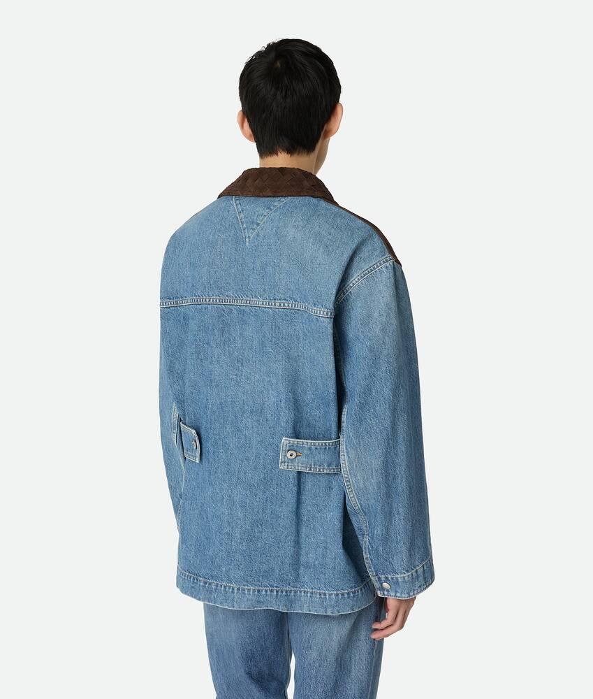 Men's Vintage Indigo Denim Jacket in Mid blue Product Image