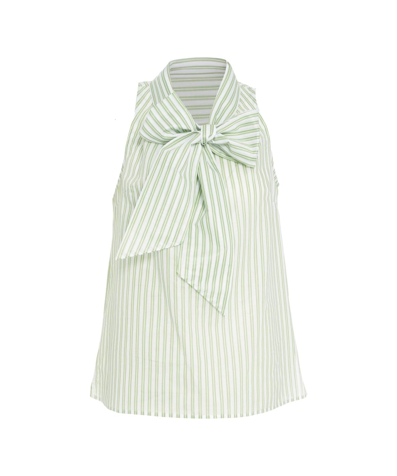 Striped blouse with bow tie detail Product Image