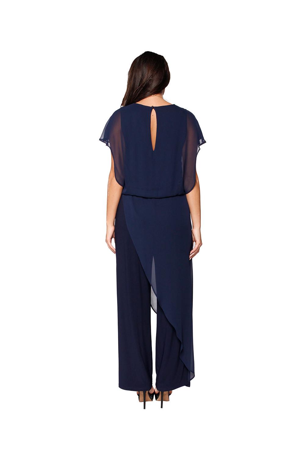 Jumpsuit w/ Chiffon Overlay Product Image