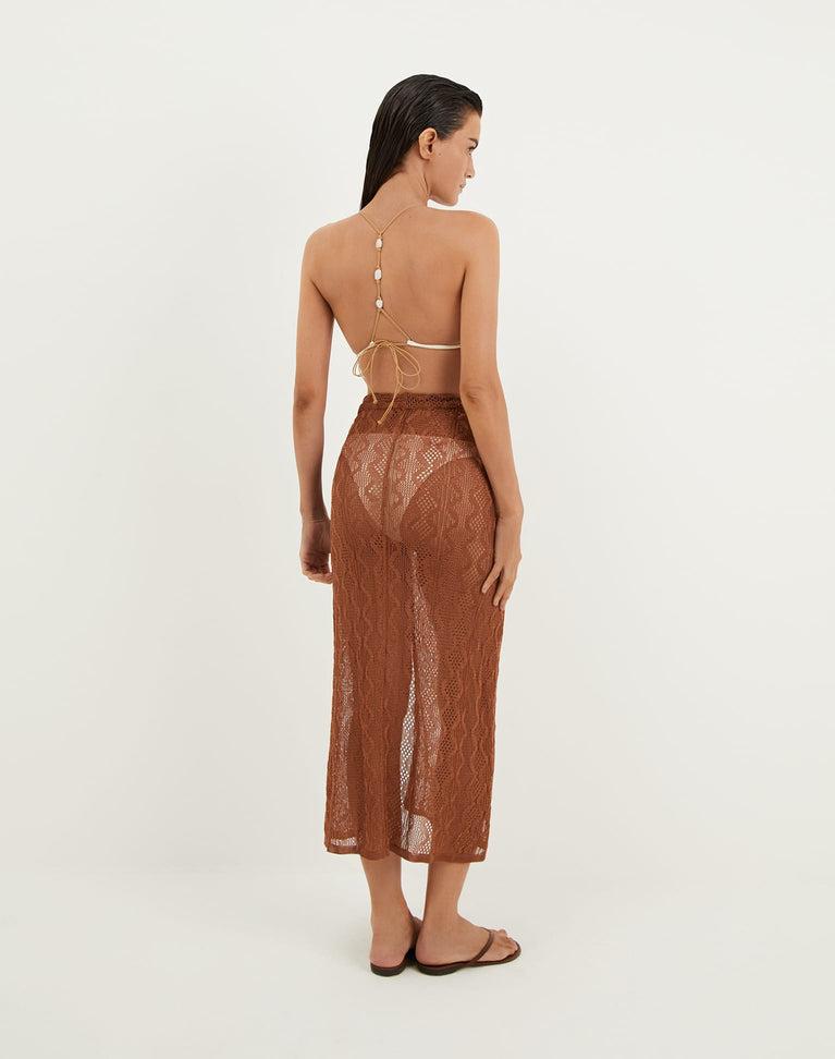 Knit Karen Midi Skirt - Éclair Product Image