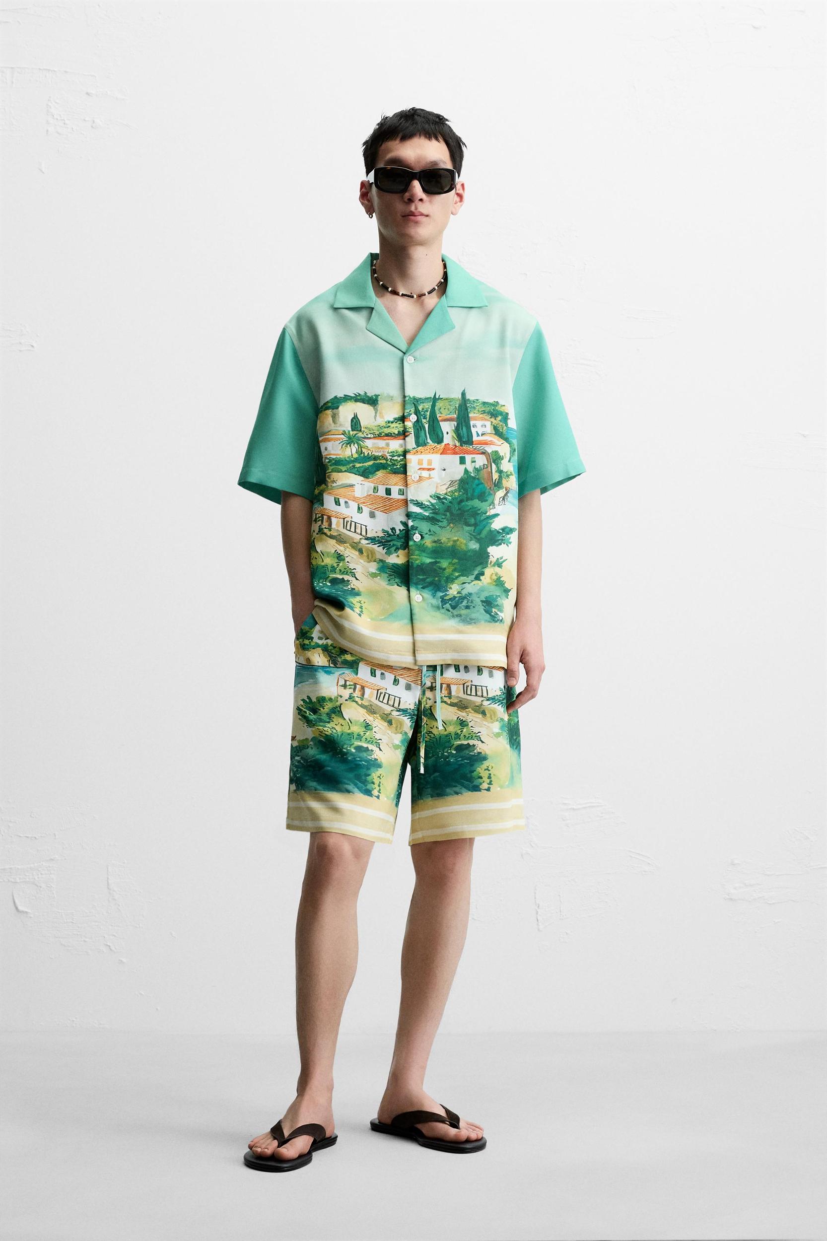 LANDSCAPE PRINT SHORTS Product Image