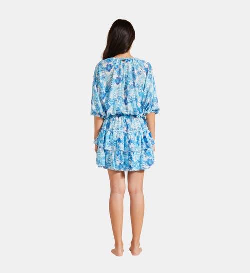 Vilebrequin Women's Tahiti Flowers Ruffles Mini Dress in Blanc at Nordstrom, Size X-Large Product Image