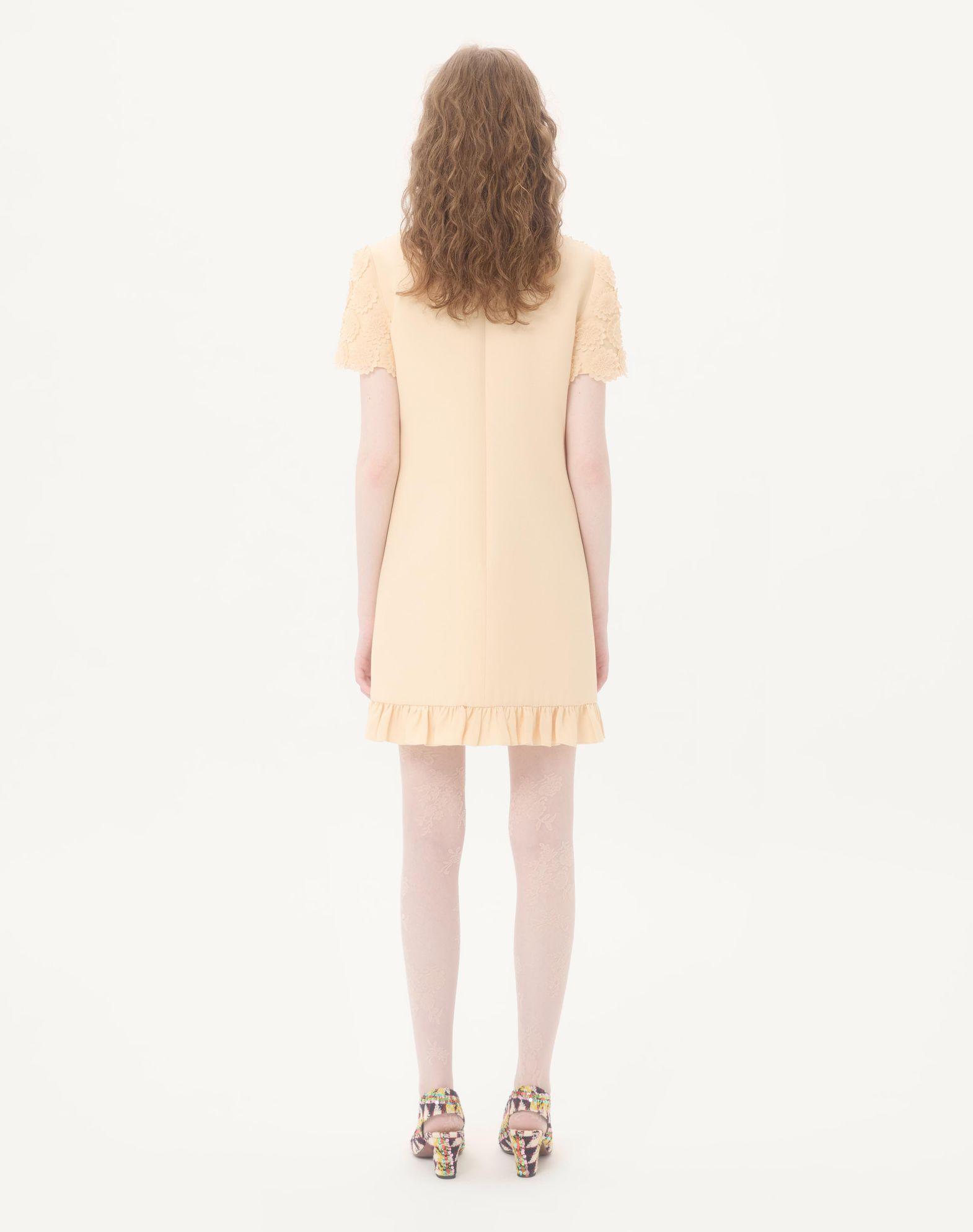 Embroidered Crepe Couture Short Dress Product Image