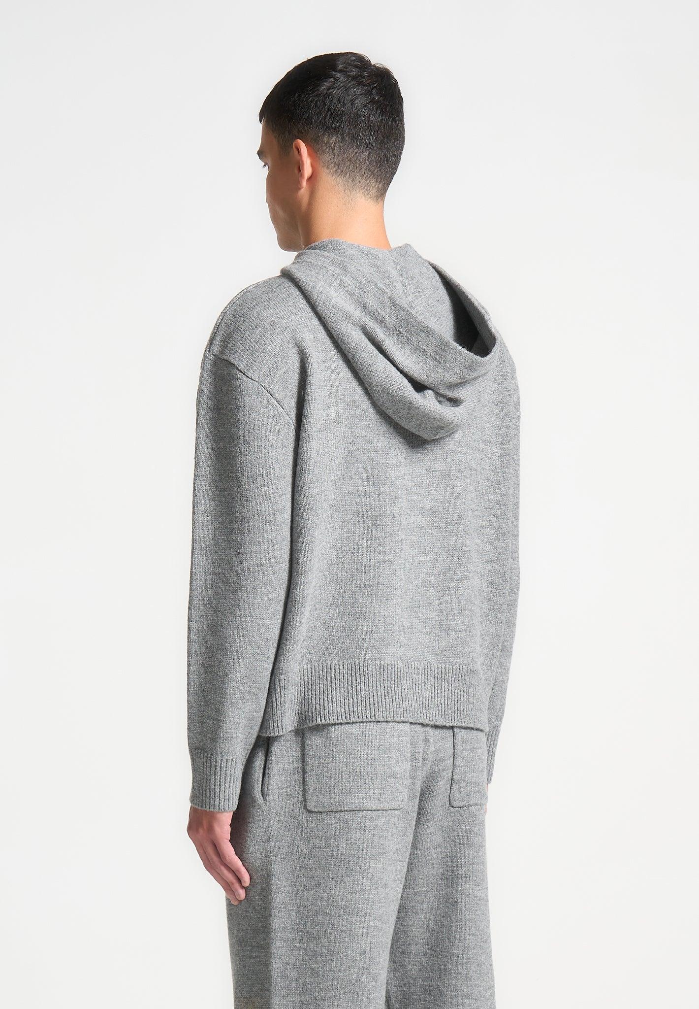 Signature Mohair-Blend Hoodie - Grey Male Product Image