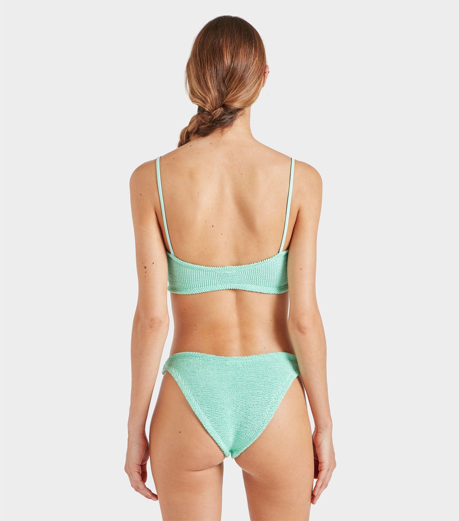 Misty Bikini With Pearly Hoop - Metallic Mint Product Image