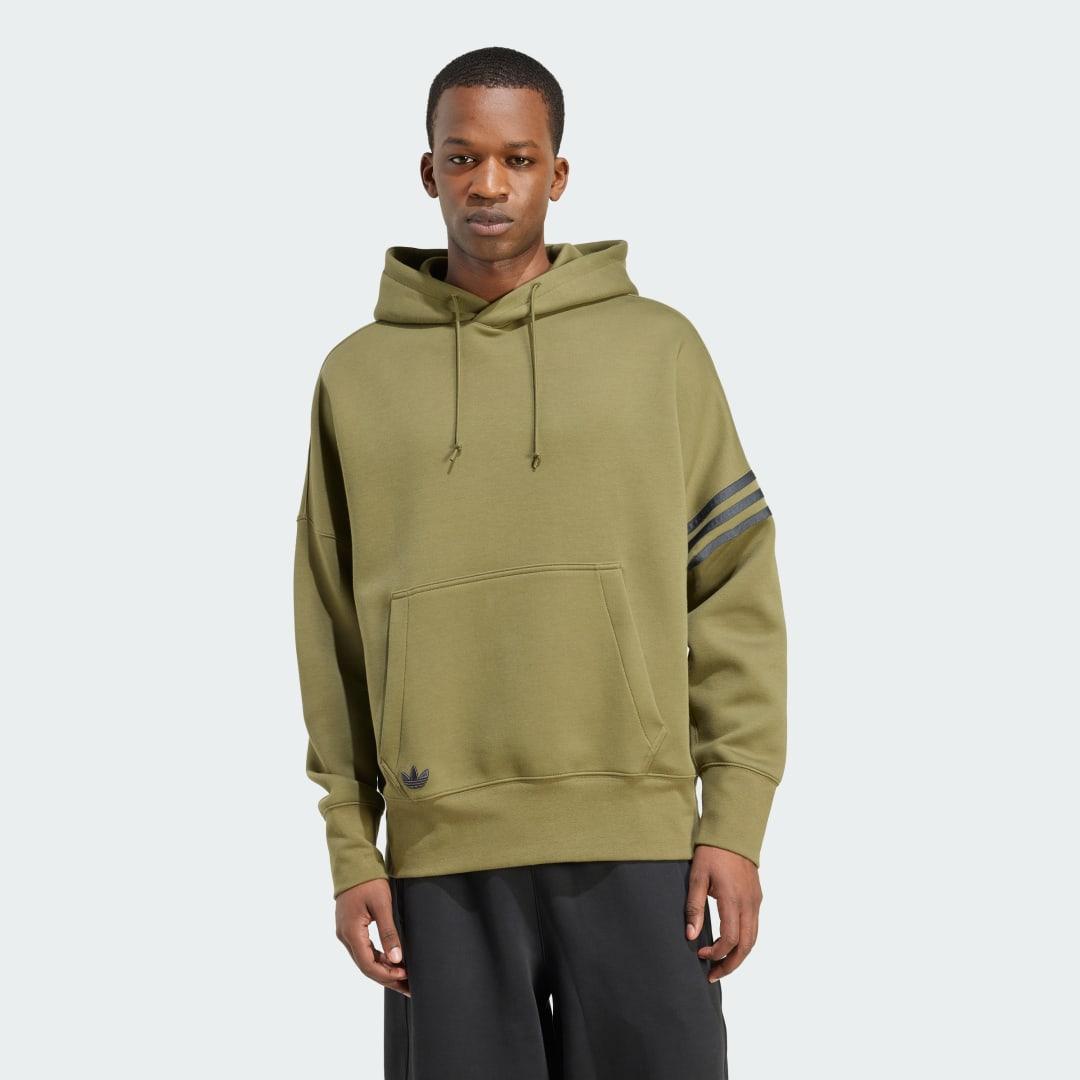 adidas Neuclassics Hoodie Off White XS Mens Product Image