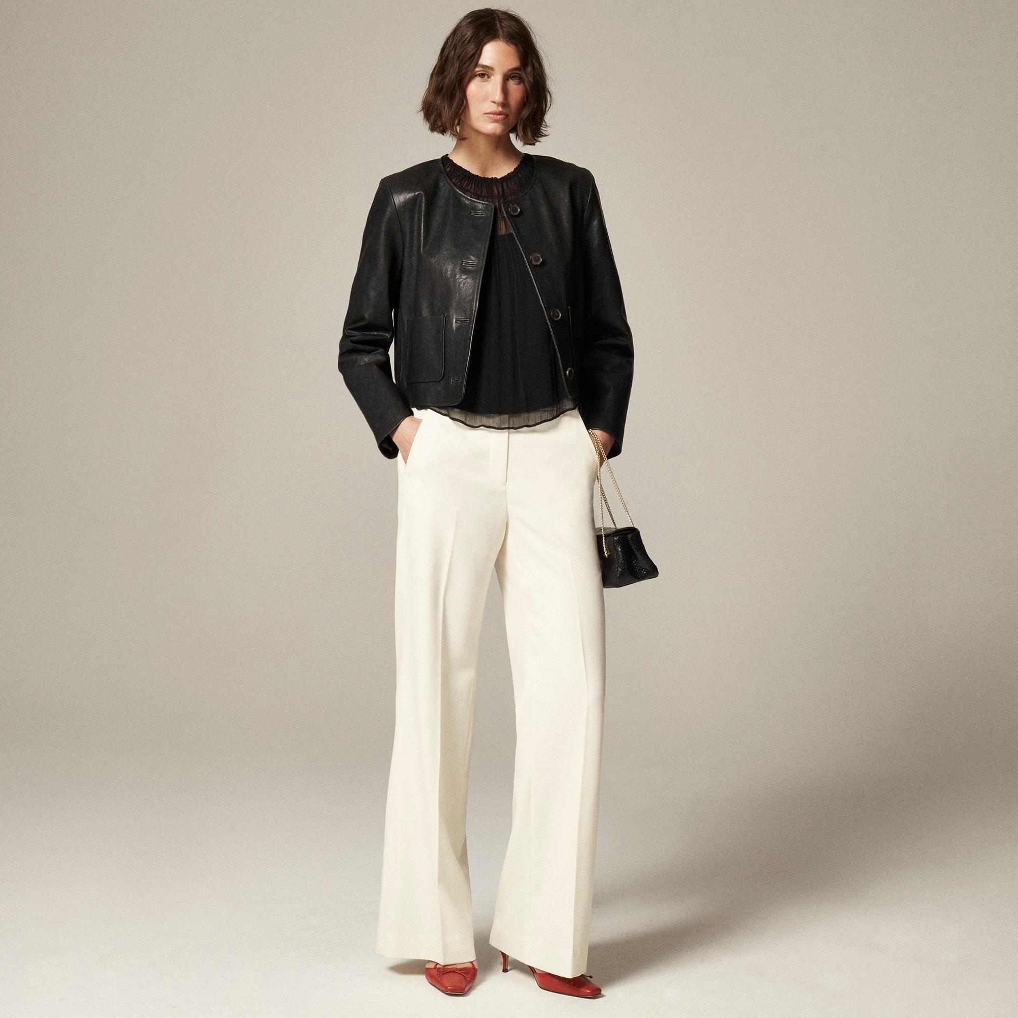 Drapey shirred top in crinkle cupro Product Image