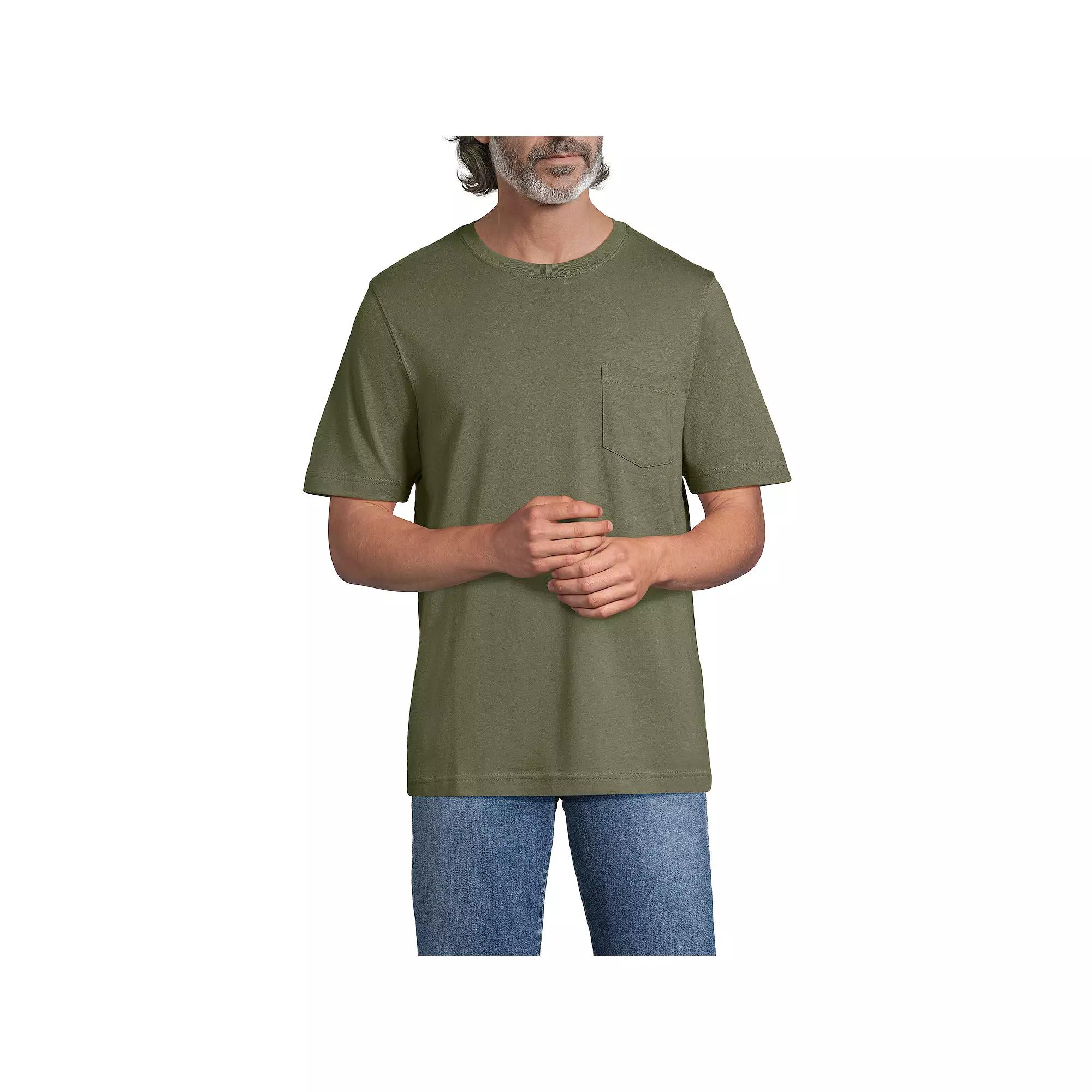 Men's Land's End Super-T Short Sleeve T-Shirt with Pocket,  Product Image