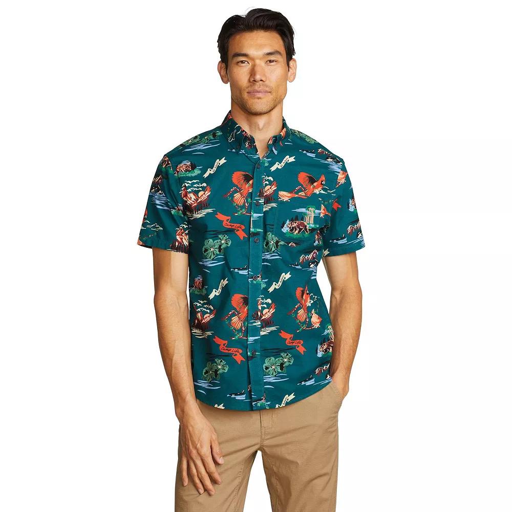 Men's Eddie Bauer Baja Print Short Sleeve Button-Down Shirt,  Product Image