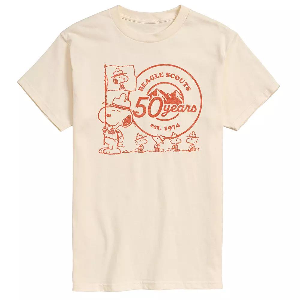 Men's Peanuts Beagle Scout Snoopy Flag Logo Graphic Tee,  Product Image