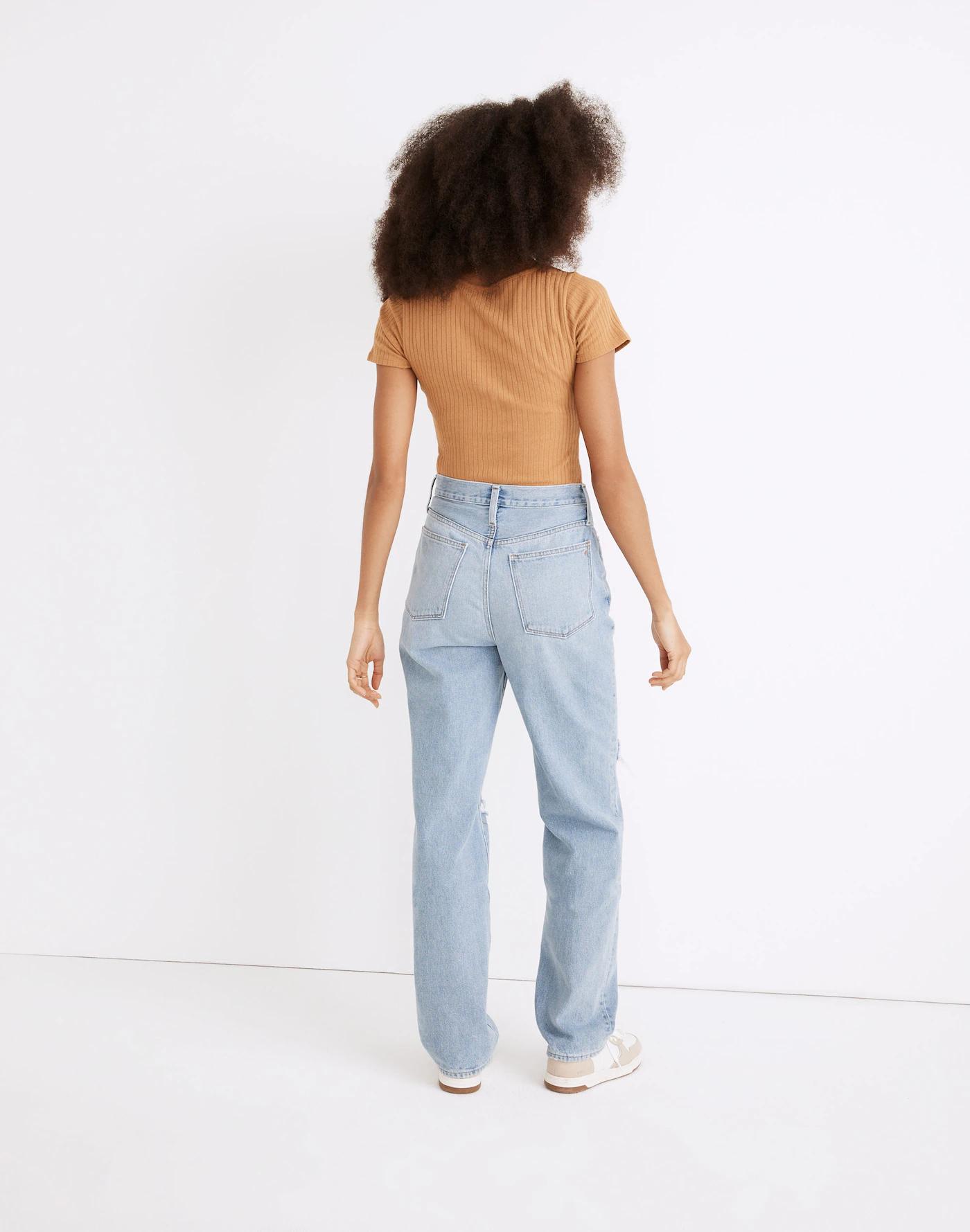 Baggy Straight Jeans in Earlhurst Wash: Ripped Edition Product Image