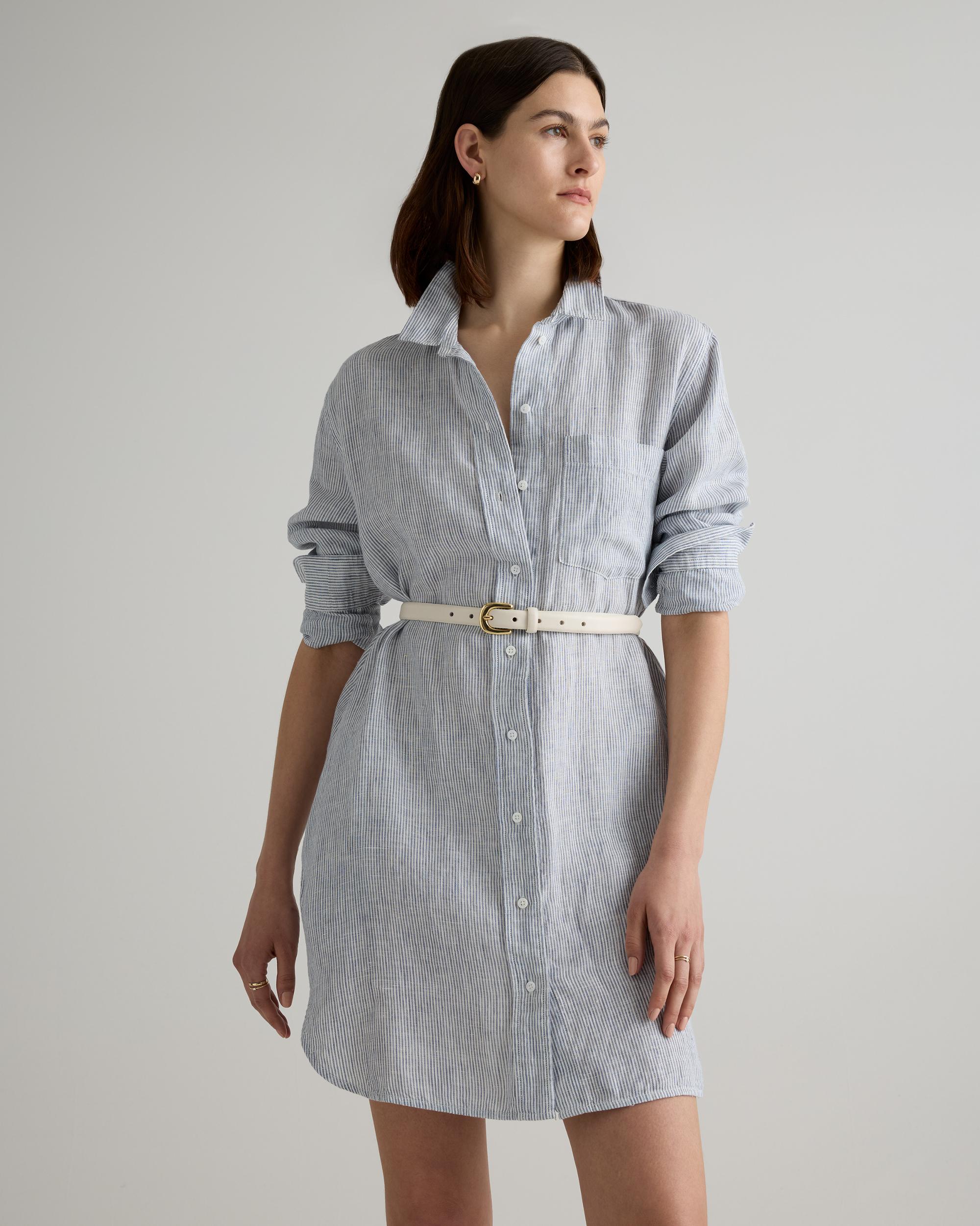 Quince | Women's 100% European Linen Shirt Dress Size XS, Organic Linen Product Image