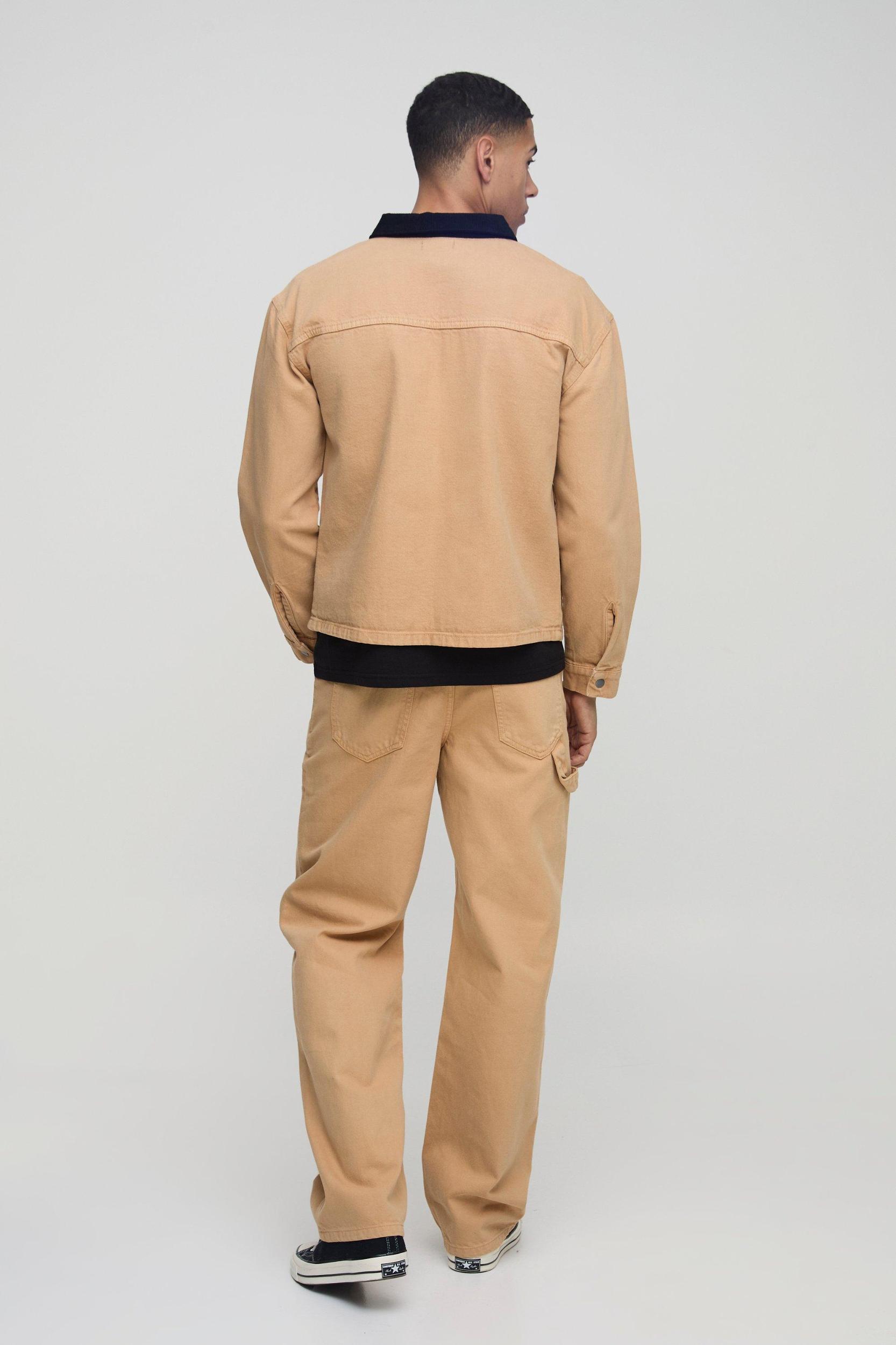 Relaxed Fit Twill Carpenter Pants | boohooMAN USA Product Image