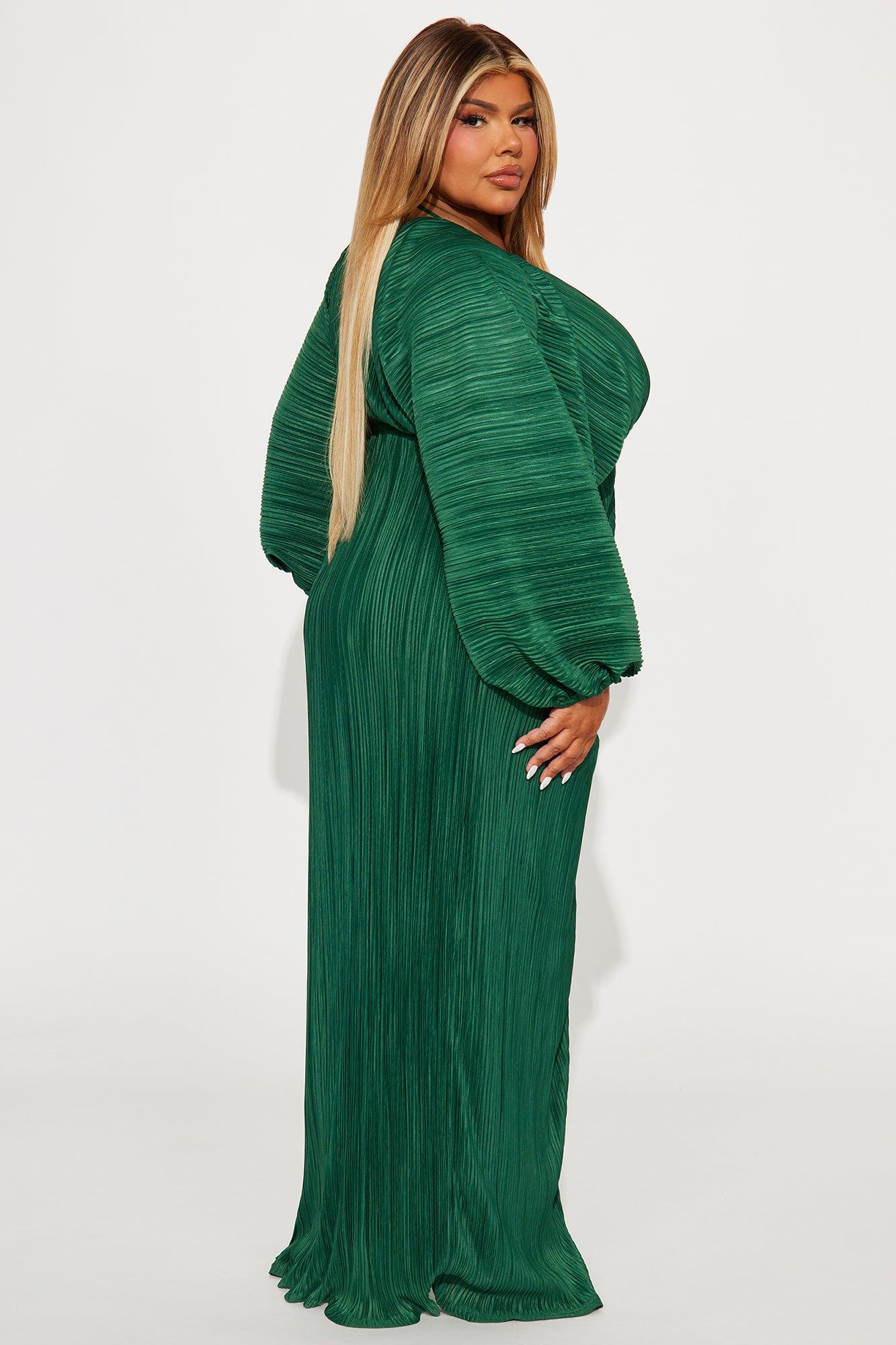 Paloma Pleated Maxi Dress - Hunter Product Image