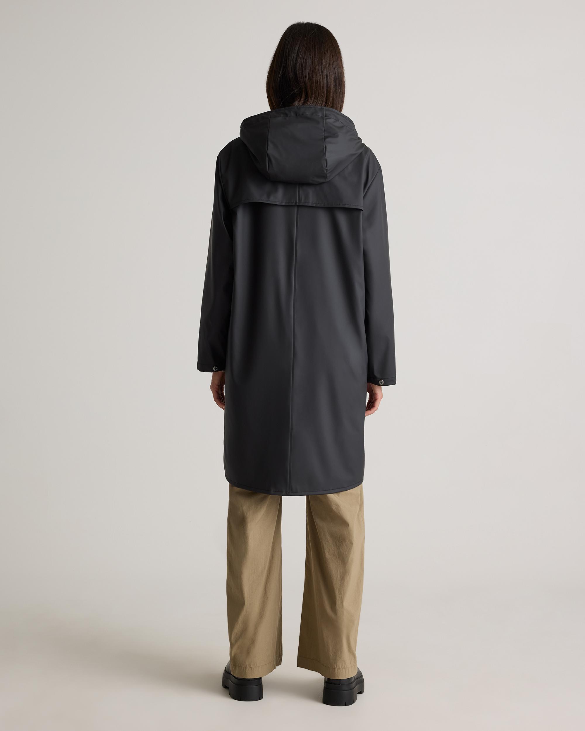 Quince | Women's Waterproof Rubberized Long Rain Jacket Size XS, Recycled Polyester Product Image