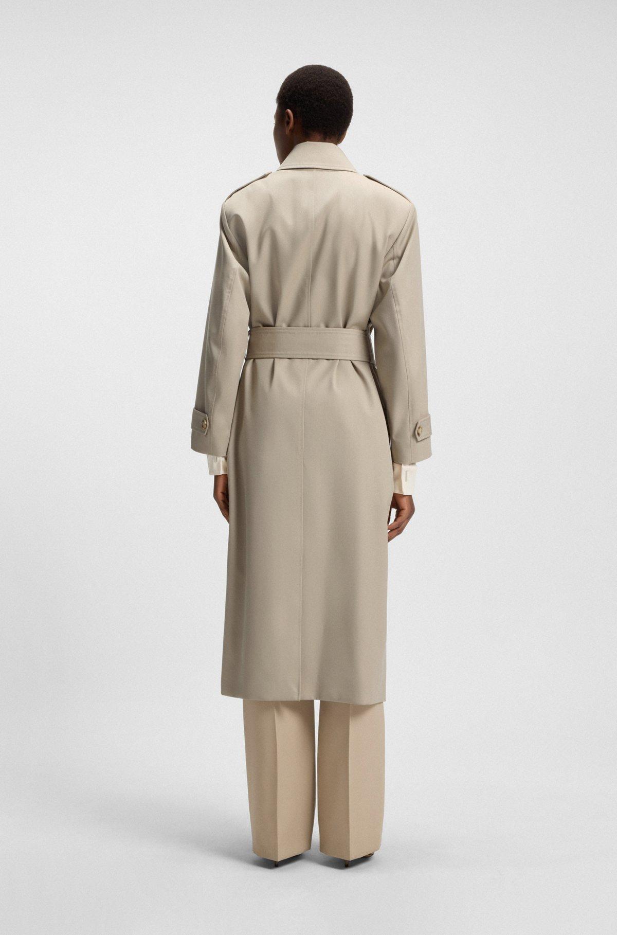 BOSS - Belted trench coat in wool - Light Beige Product Image