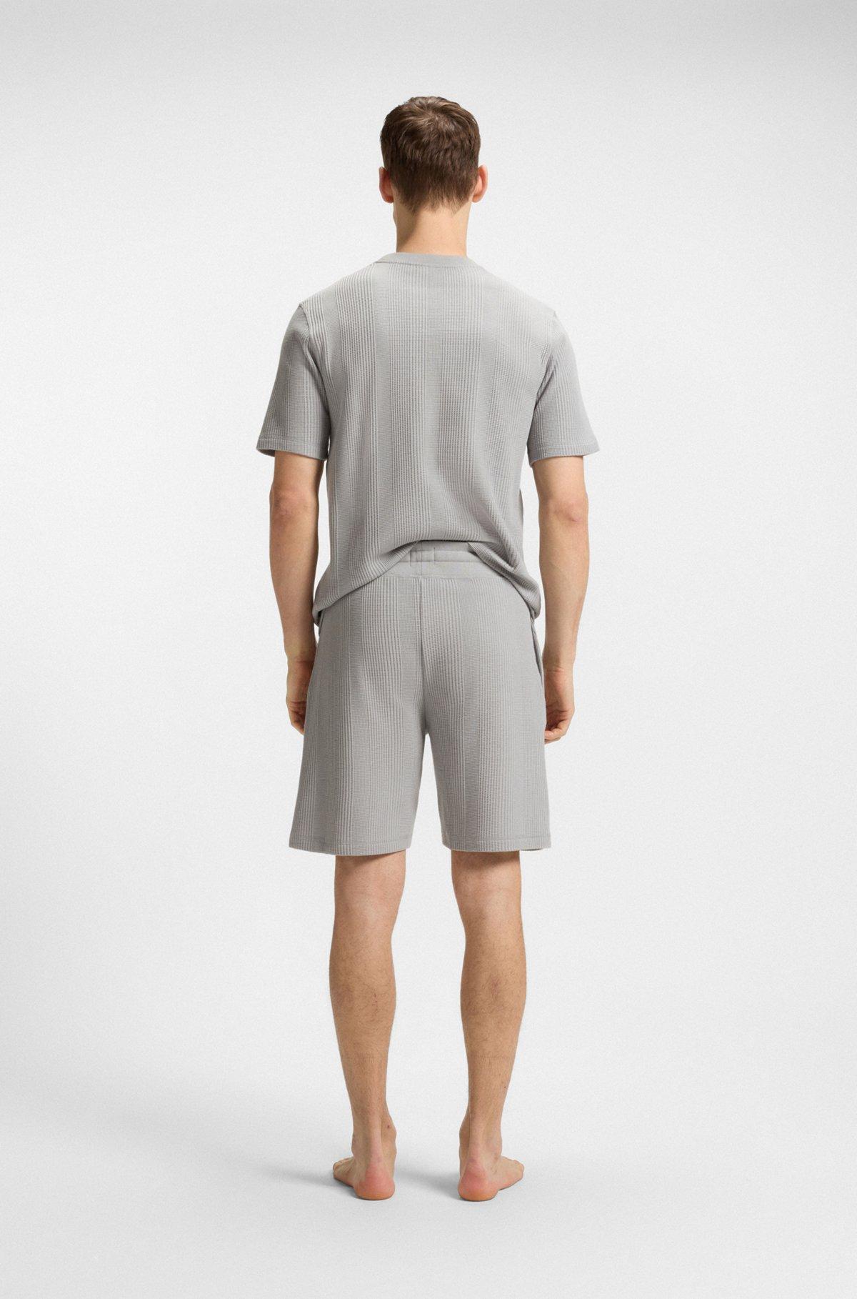 Cotton-blend shorts in knitted jacquard Product Image