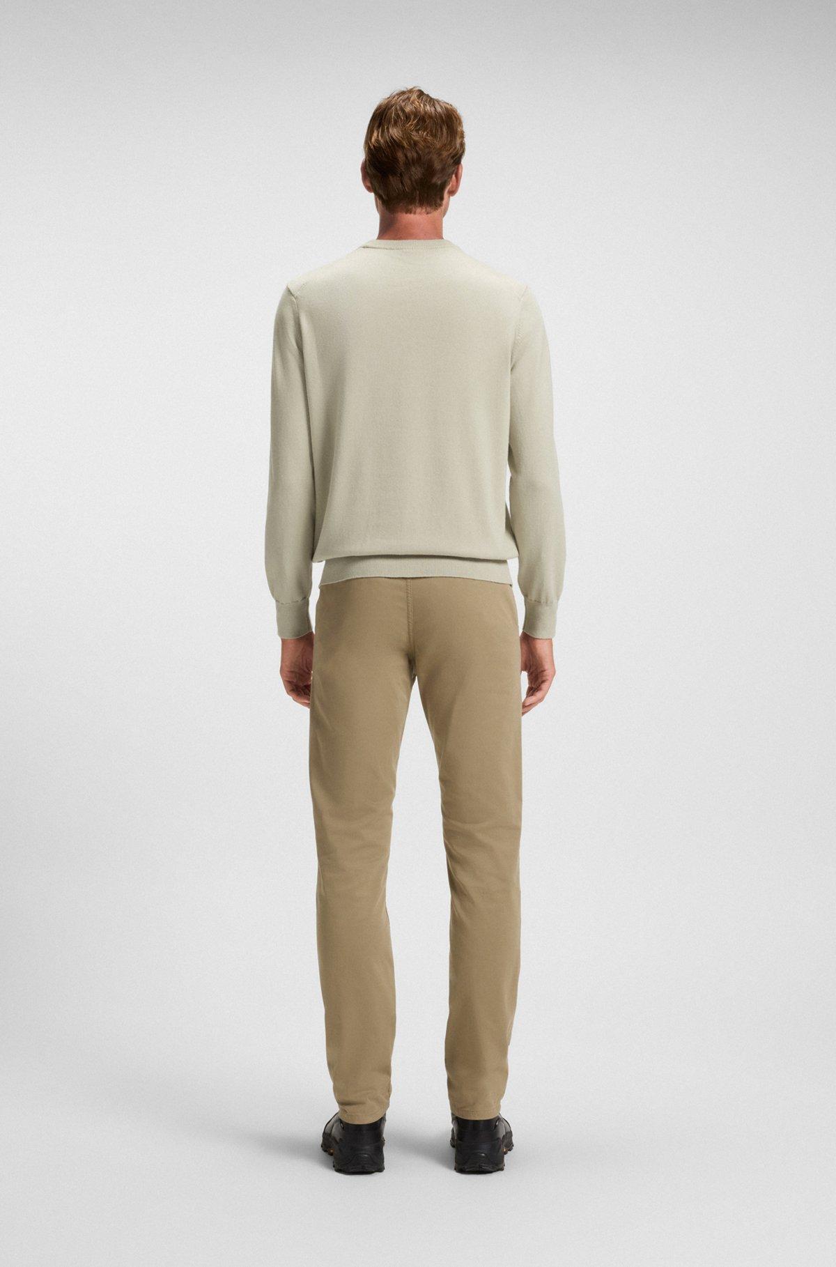 Cotton-cashmere regular-fit sweater with logo patch Product Image