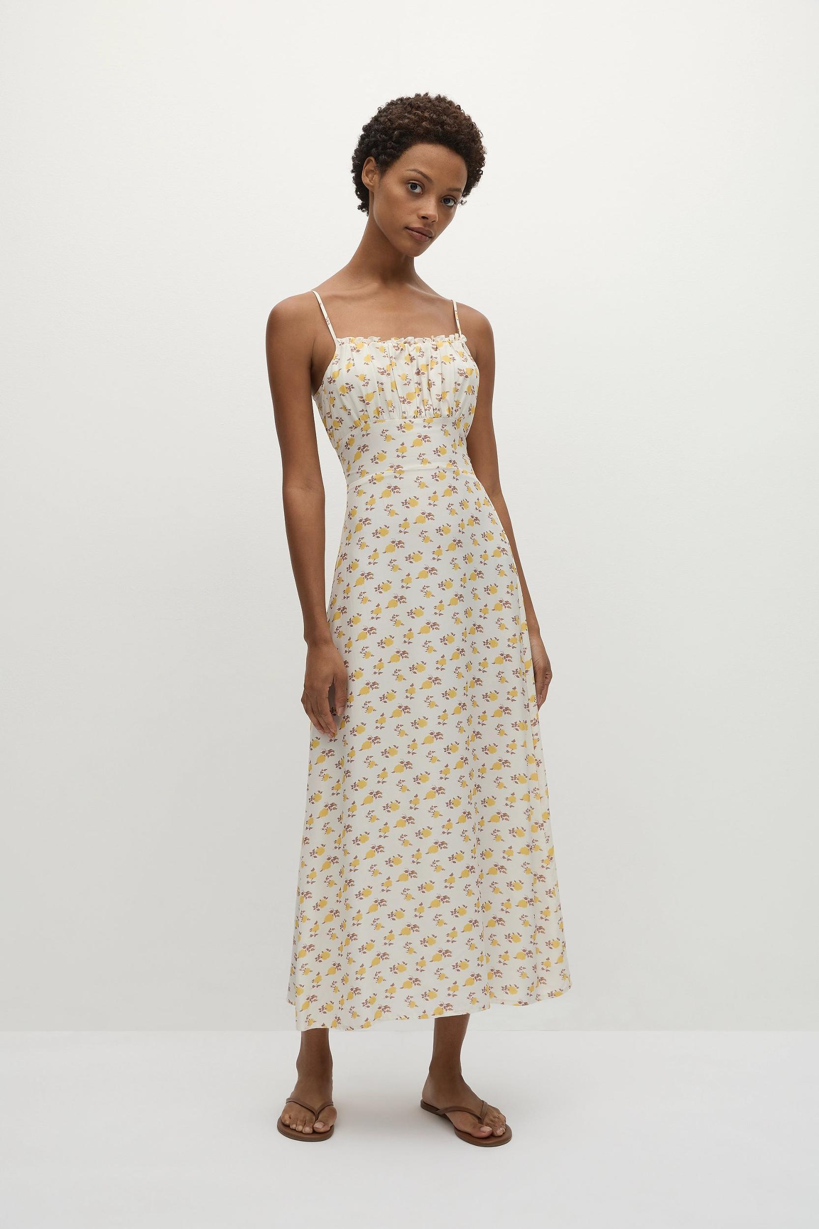Phaedra Midi Dress Hazy Rose Canary - Final Sale Product Image