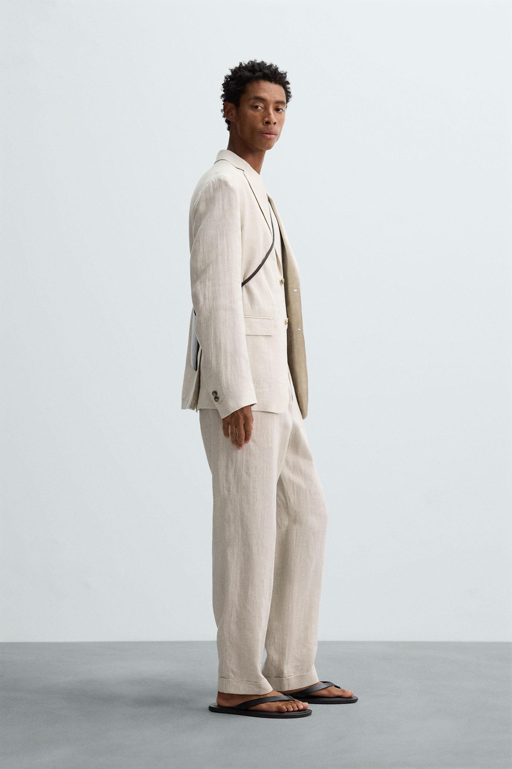 100% LINEN SUIT BLAZER Product Image