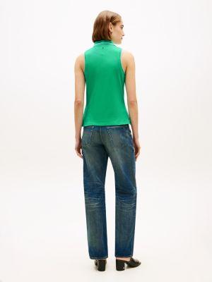 Slim Fit Sleeveless Script Monogram Polo Product Image