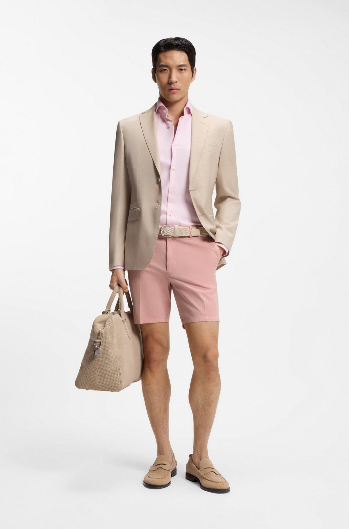 Modern-fit shorts in stretch-cotton twill Product Image