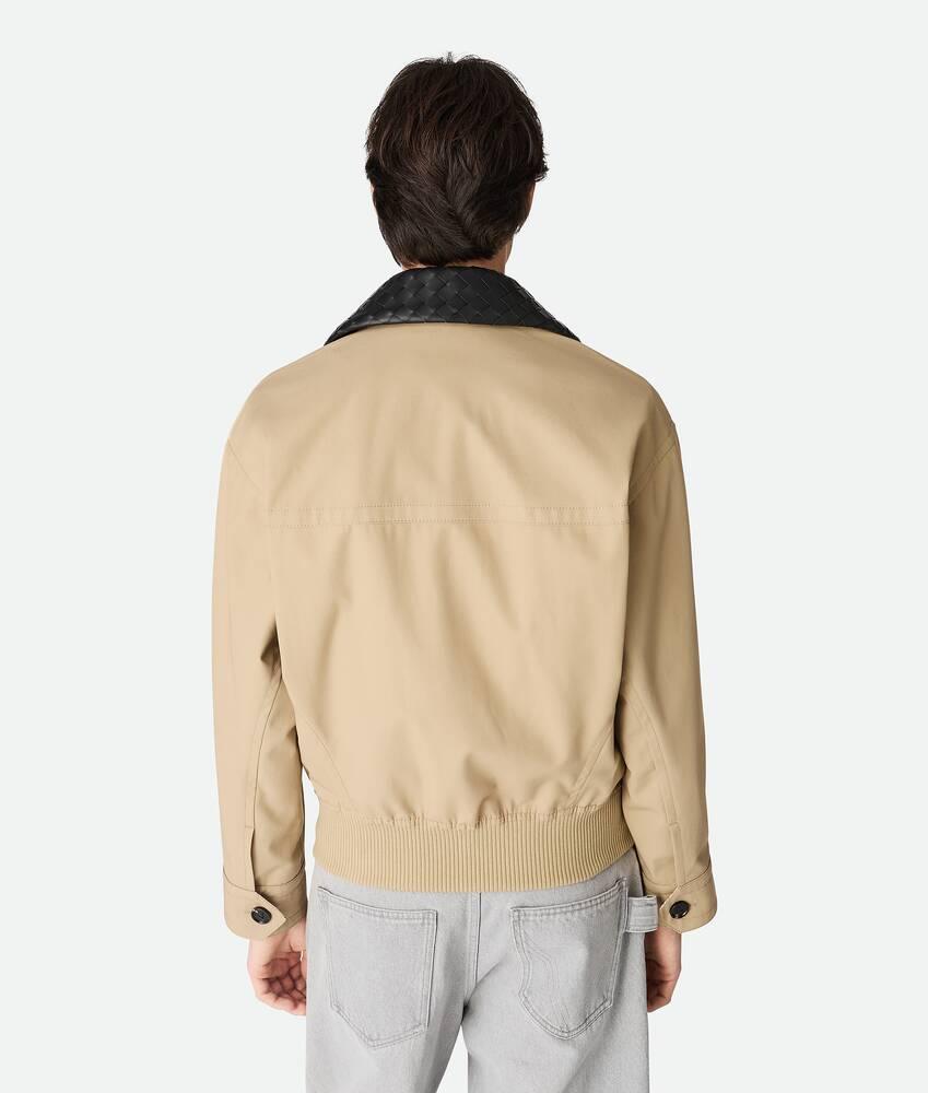 Men's Cotton Twill Blouson in Beige Product Image
