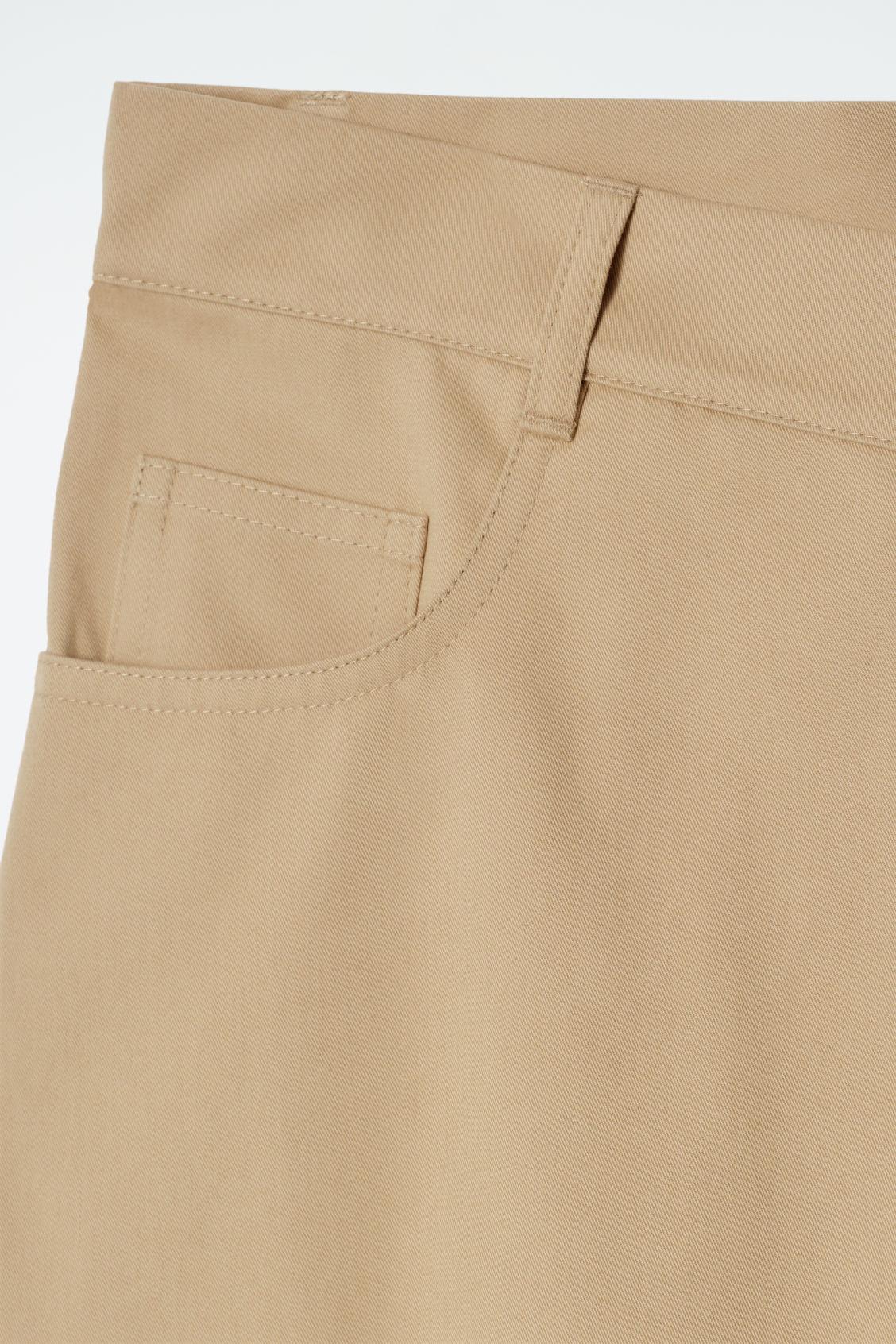 ASYMMETRIC COTTON MIDI SKIRT Product Image