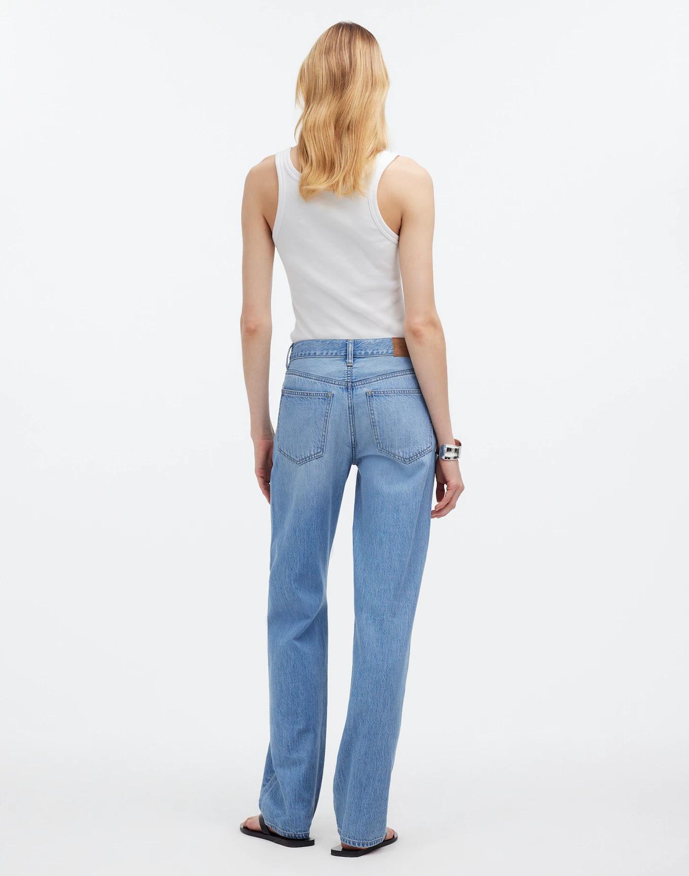 Petite Low-Slung Straight Jeans Product Image