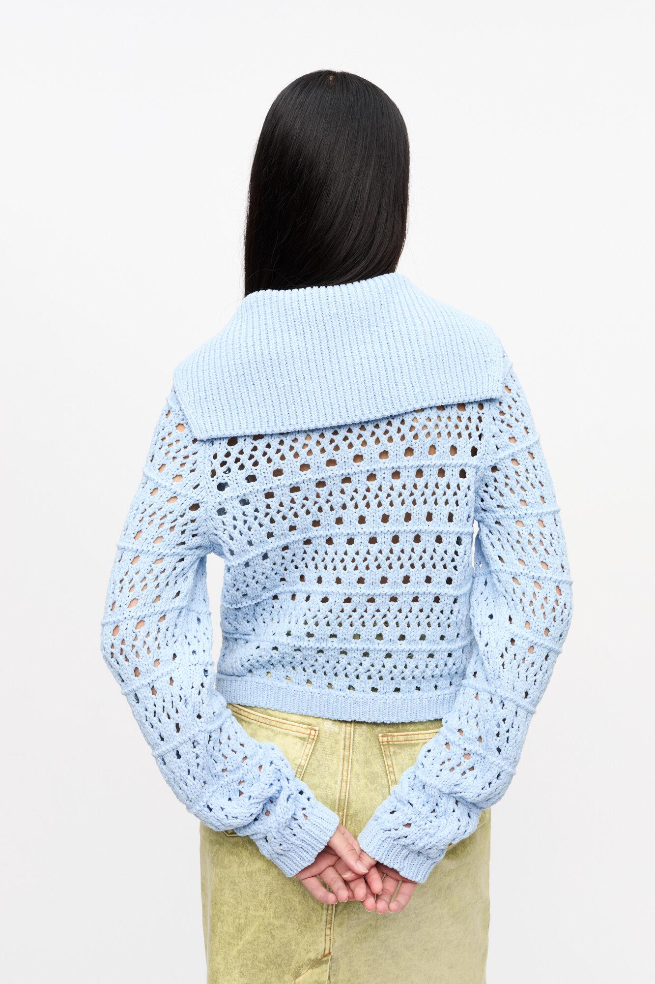 Blue Tie String Cardigan Product Image