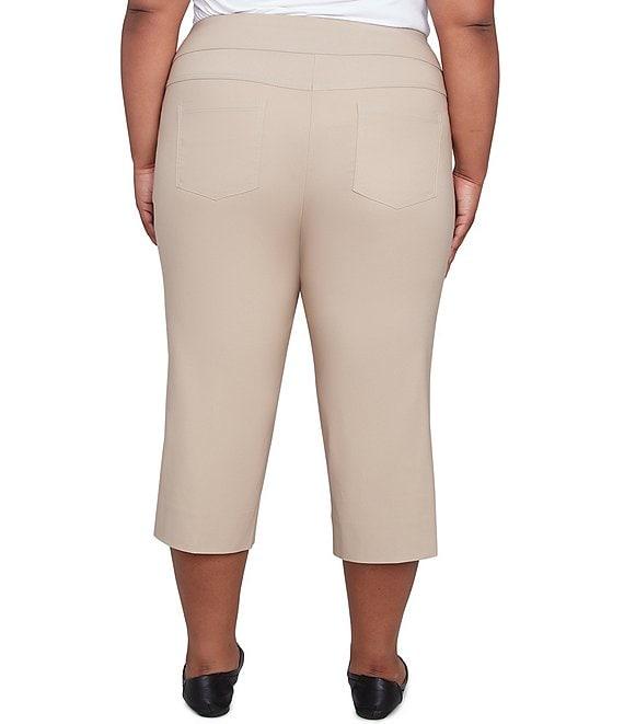 Ruby Rd. Plus Size Stretch Straight Leg Pull-On Capri Pants Product Image