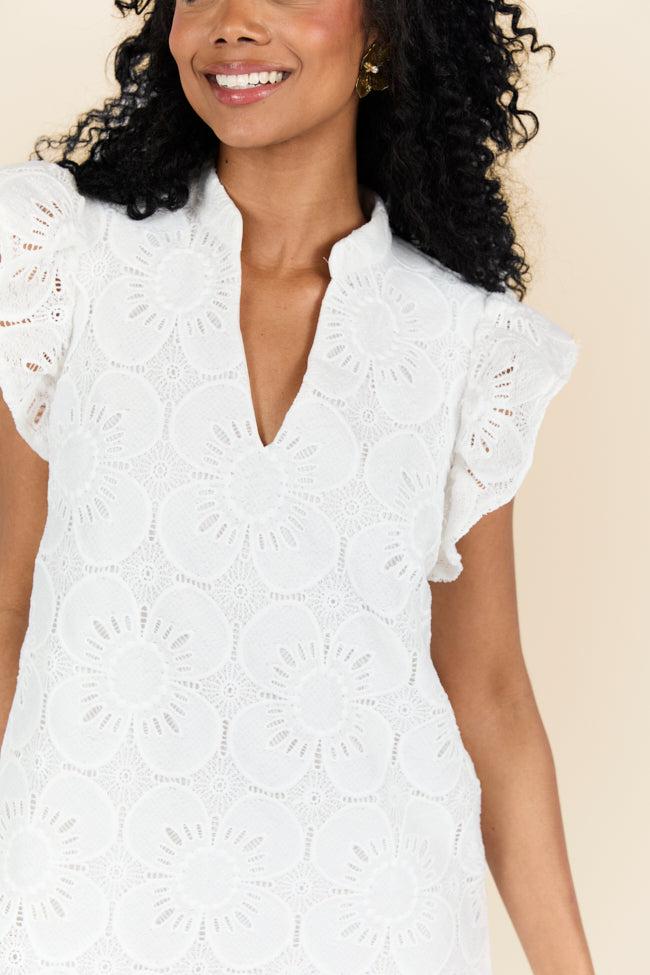 Thoughts Of You White Shift Dress FINAL SALE Product Image