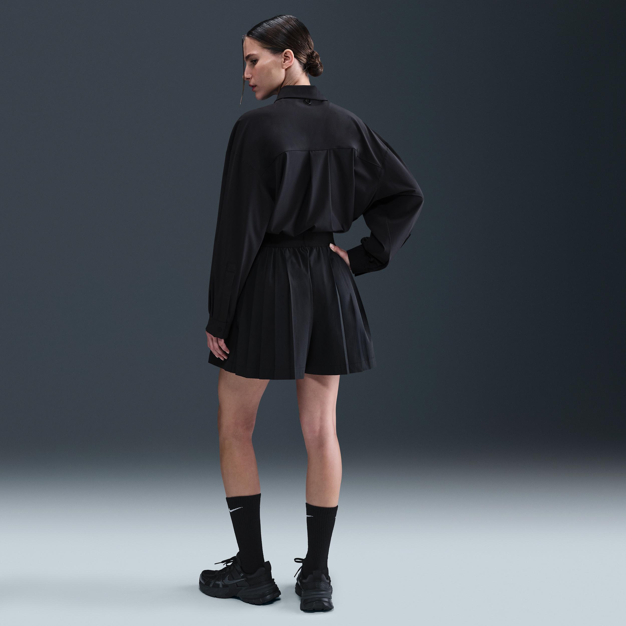 Nike Womens 24.7 PerfectStretch Dri-FIT High-Waisted Loose Pleated Shorts | IB2346-010 Product Image