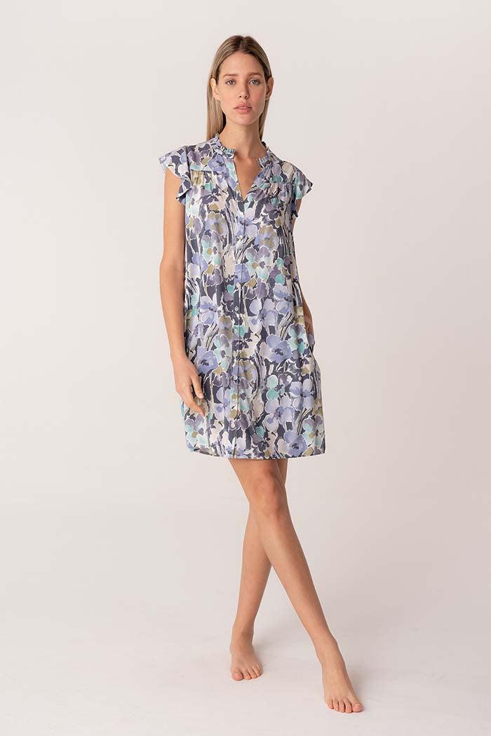 Floral Flutter Sleeve Mini Dress Product Image