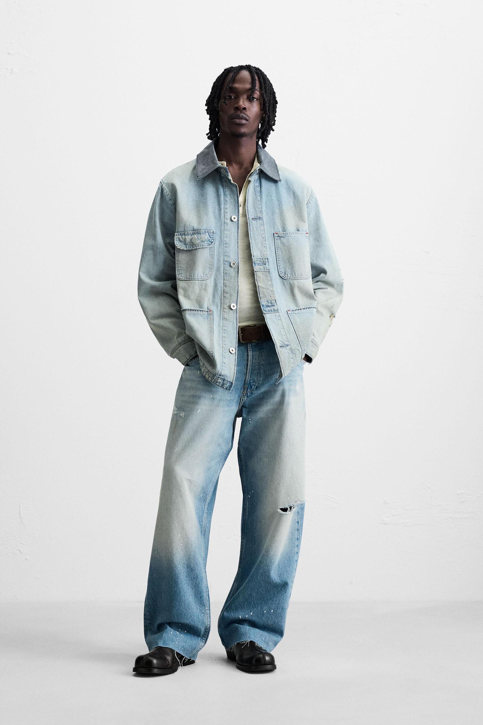 VINTAGE WASHED DENIM OVERSHIRT Product Image