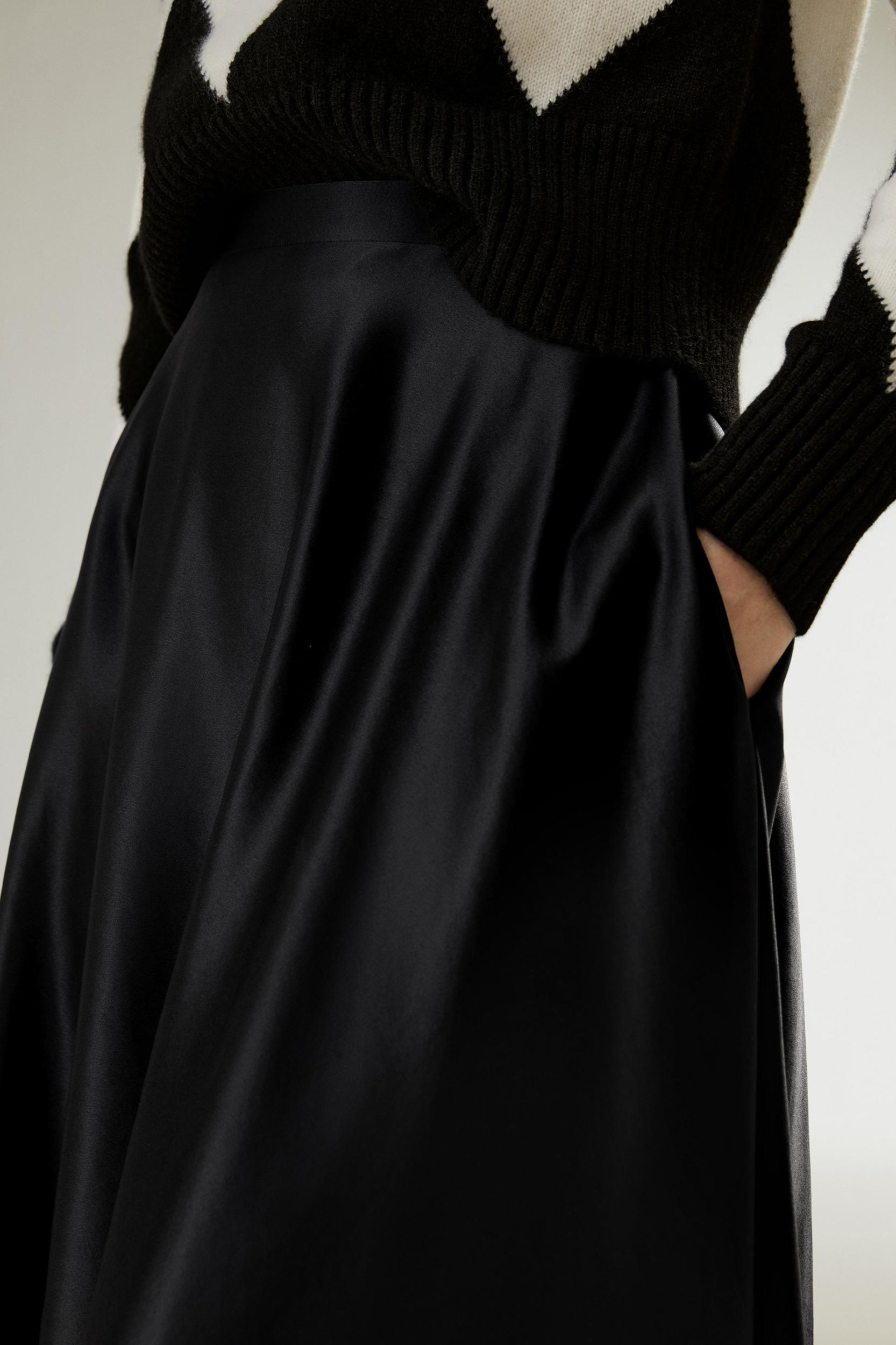 LILYSILK Black Silk Skirt Womens Premium Silk Luxurious Flowing Hem Skirt 6 Product Image