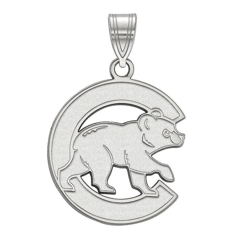 LogoArt Sterling Silver Chicago Cubs Large Walking Bear Pendant, Women's, Size: 25MM Product Image
