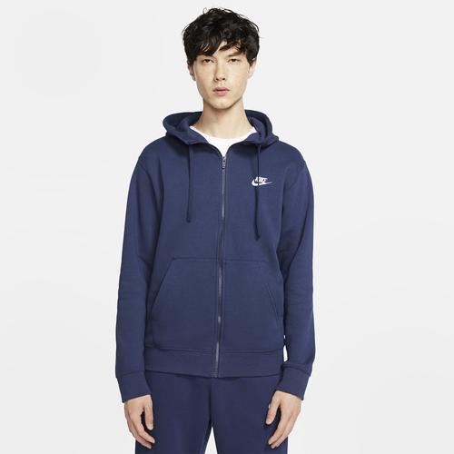 Mens Nike Sportswear Club Fleece Full-Zip Hoodie | BV2645-010 Product Image
