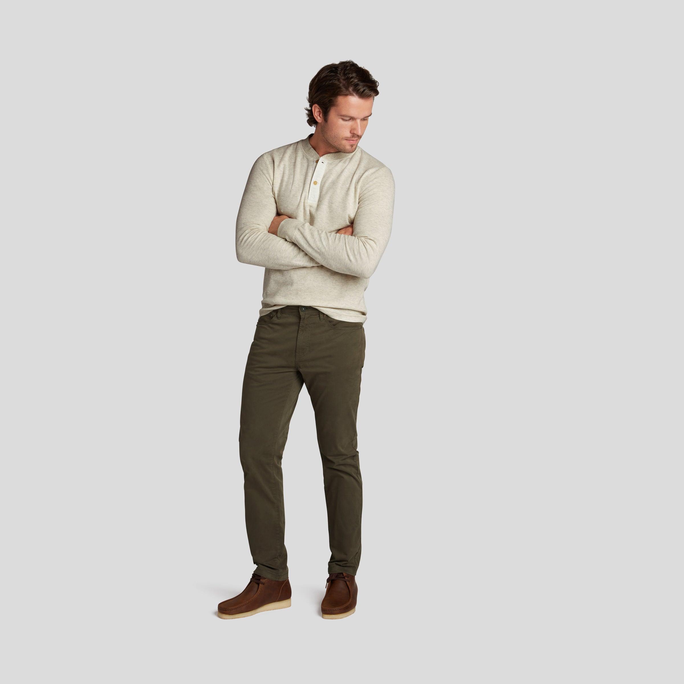 New Windsor Double Cloth Henley - Oatmeal Heather Product Image