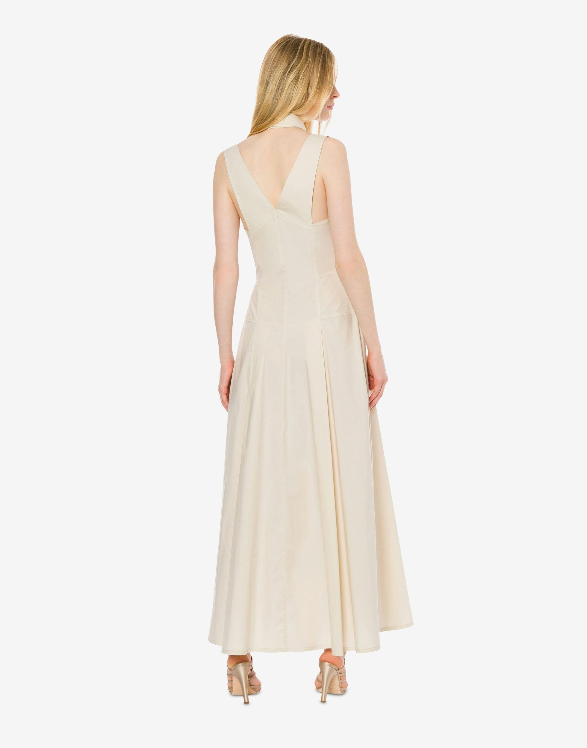 Stretch poplin long dress Product Image