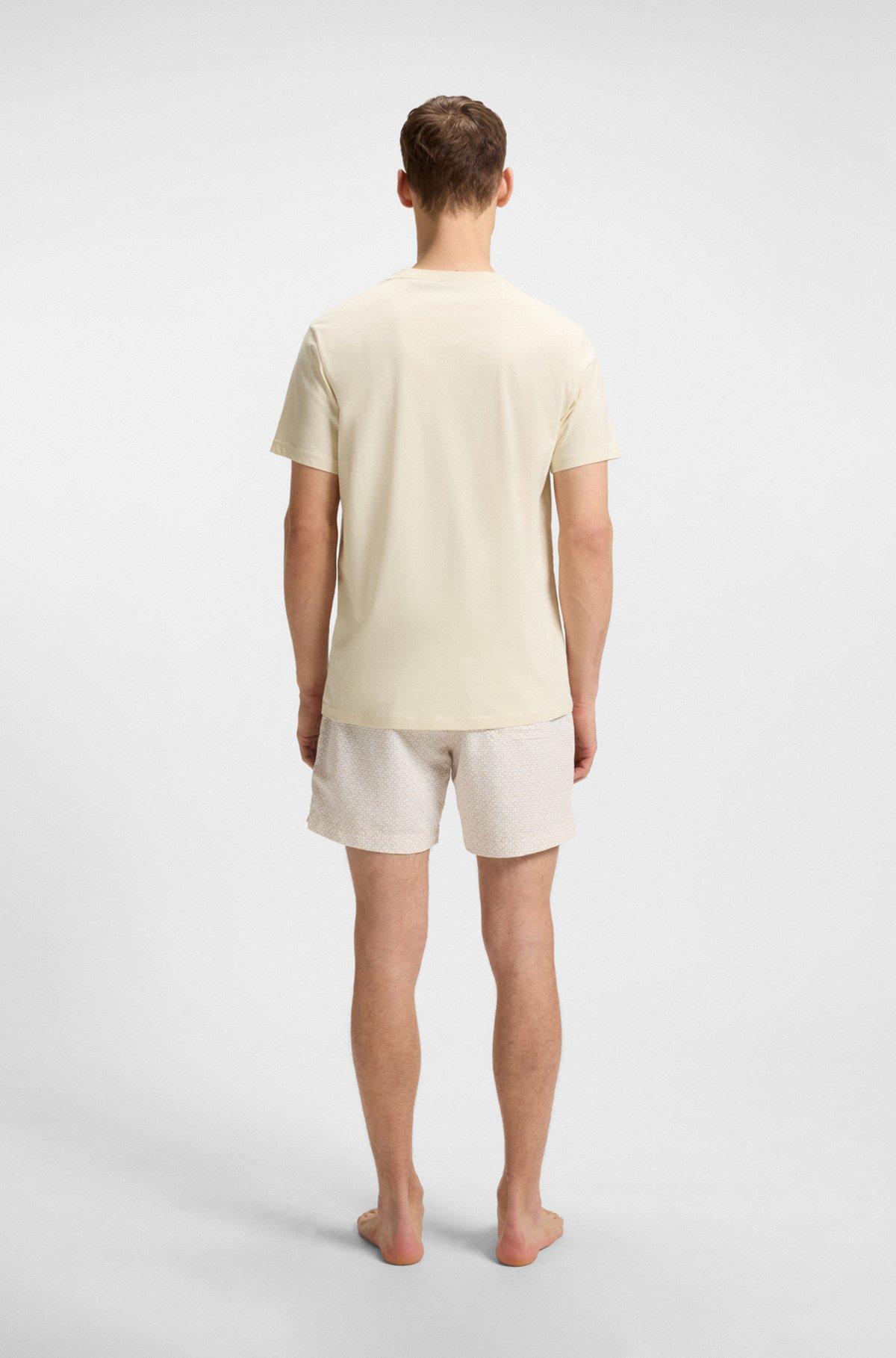 BOSS - Cotton-jersey T-shirt with SPF 50+ UV protection - White Product Image