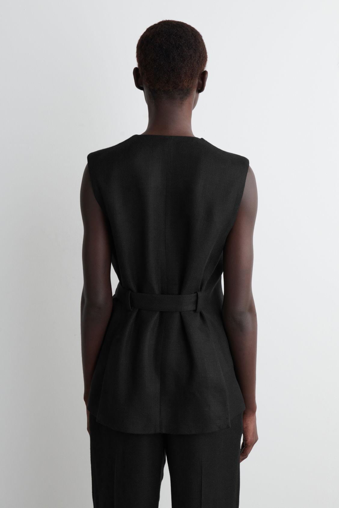 BELTED WRAP-FRONT WAISTCOAT Product Image