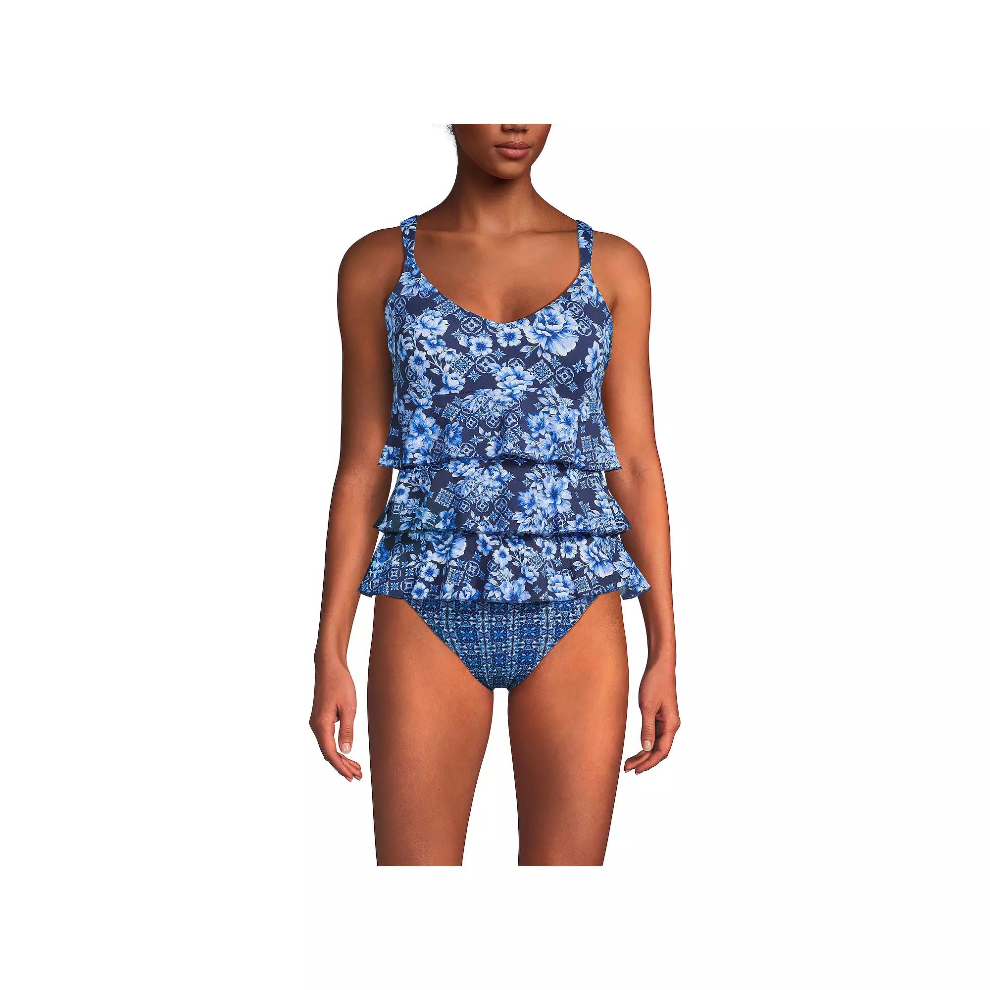 Women's Lands' End Ruffle Fauxkini One Piece Swim Suit,  Product Image