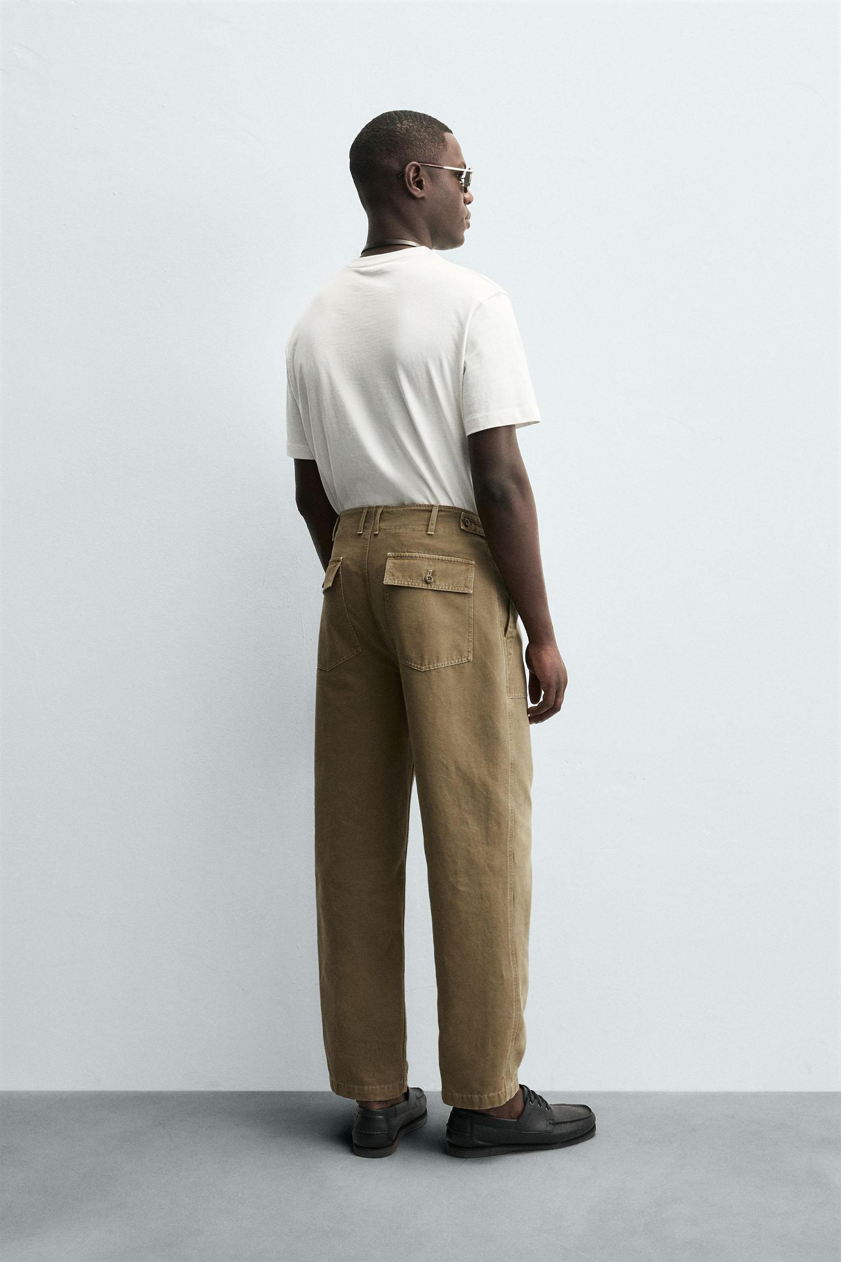 REGULAR FIT PANTS WITH POCKETS Product Image