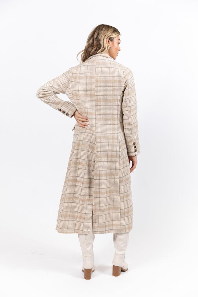 Chill Out Tan Plaid Coat FINAL SALE Product Image