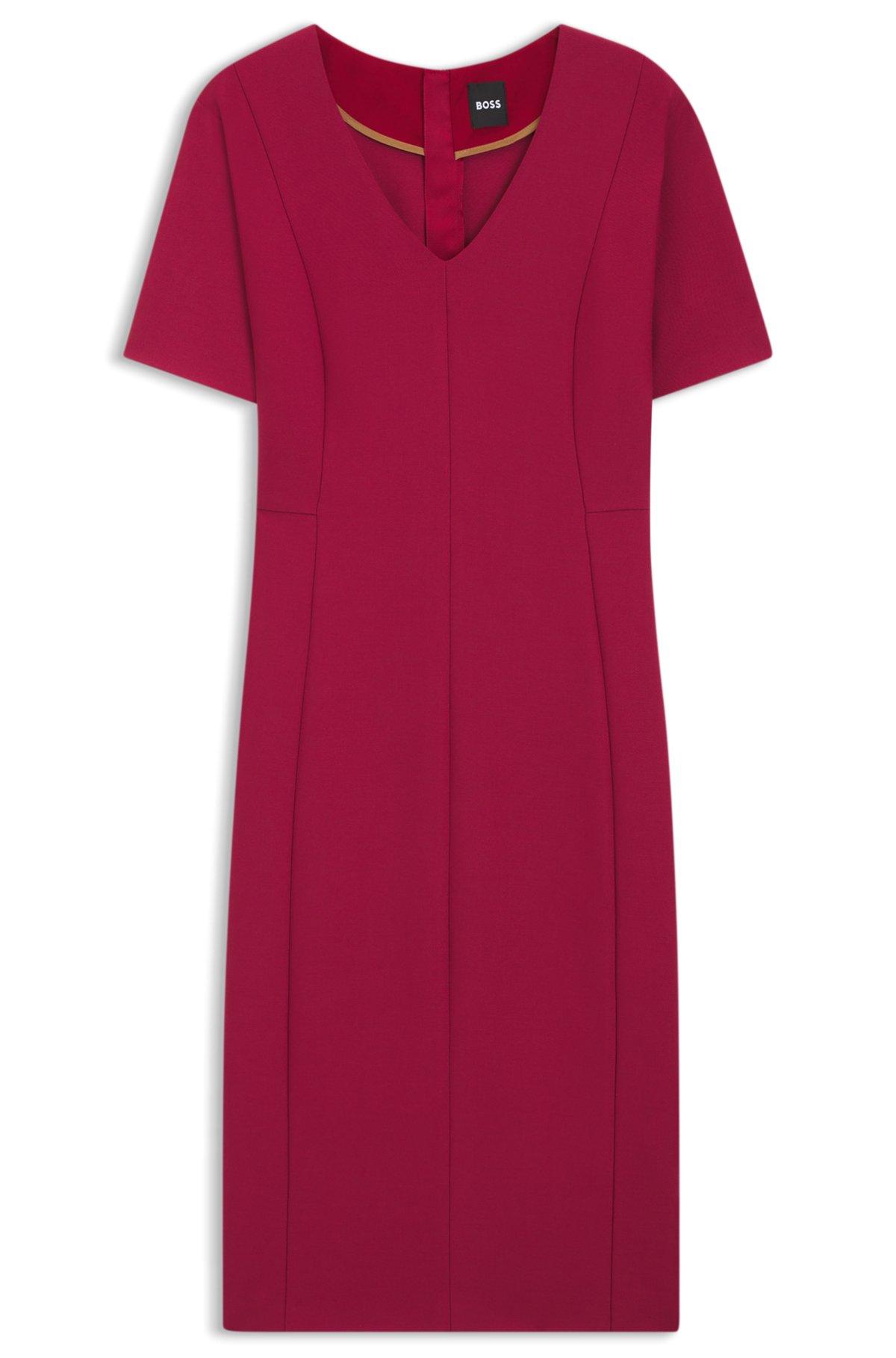 V-neck dress in stretch fabric Product Image