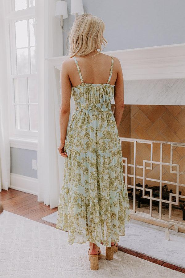 Simply Serene Floral Midi Dress Product Image