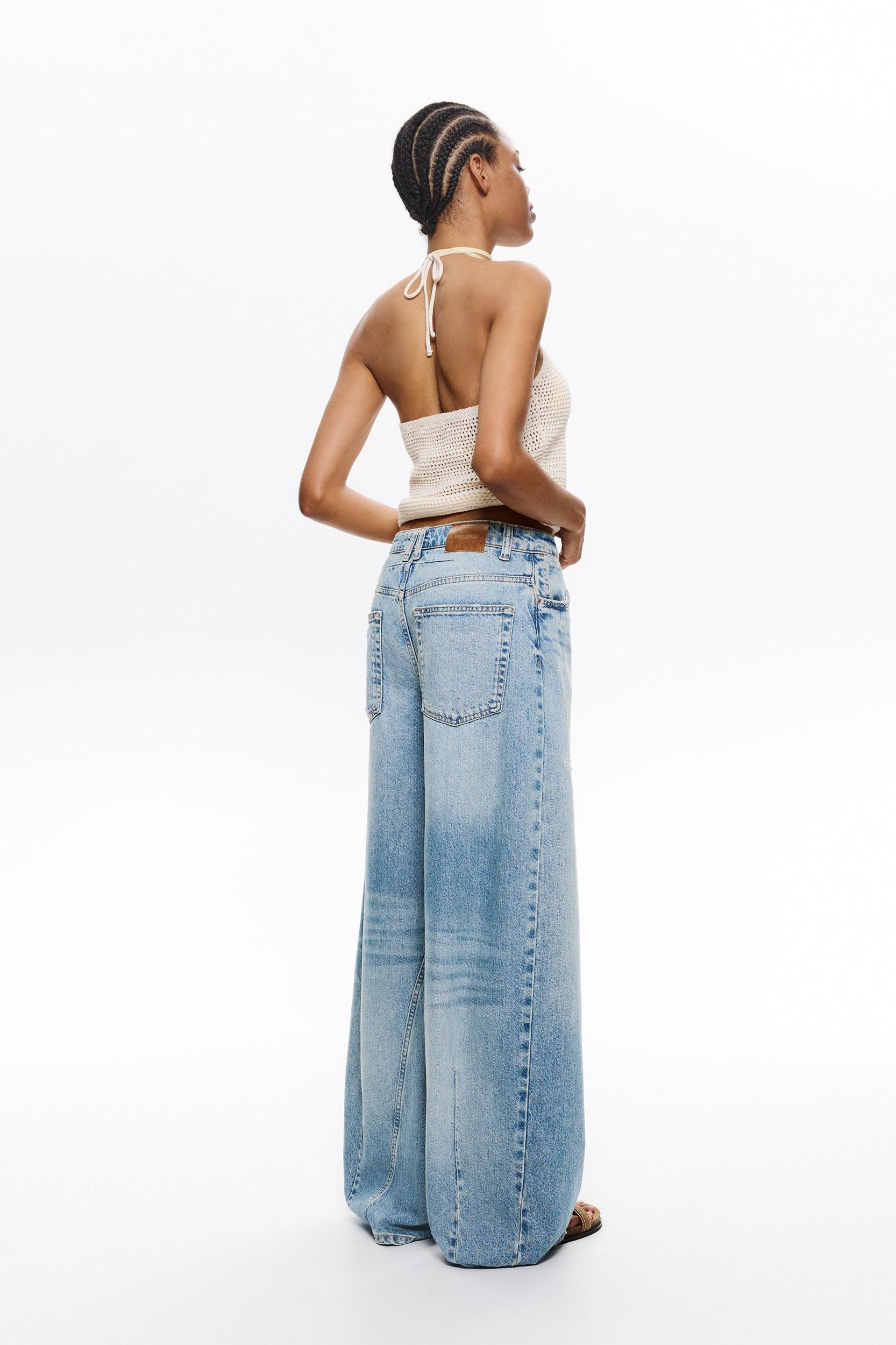Mid-waist barrel jeans Product Image