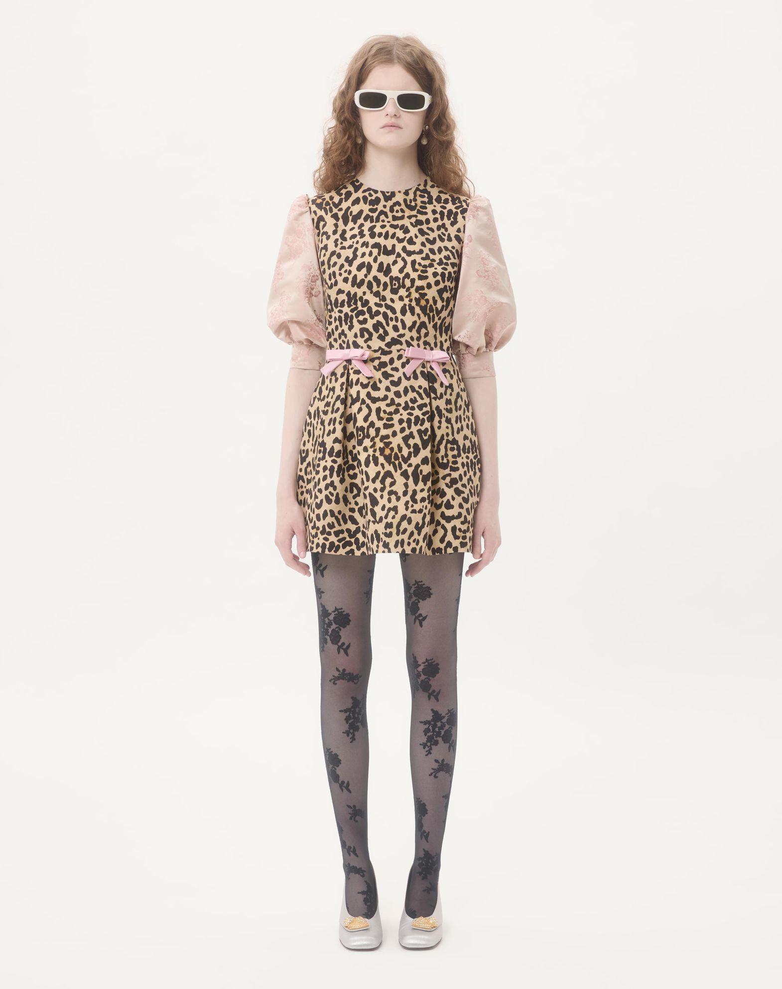 Crepe Couture Short Dress With Animalier Print Product Image